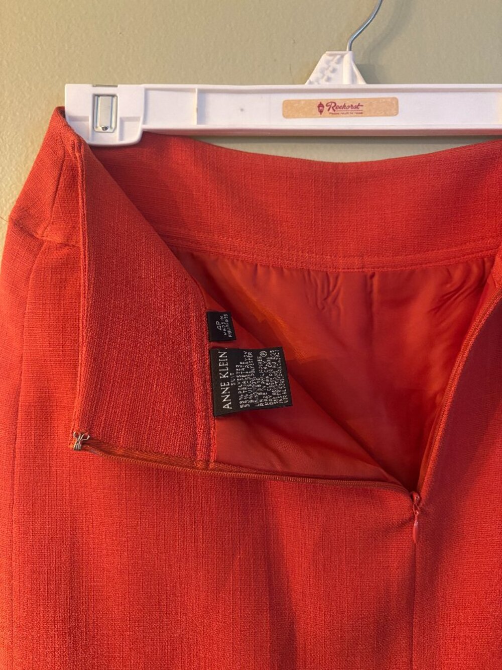 Anne Klein Burnt Orange Pencil Skirt, Size 4 Petite